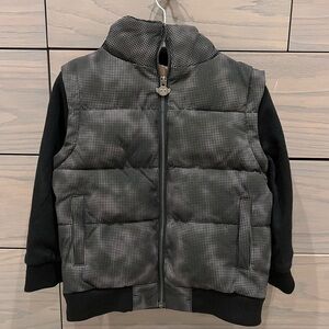 New w Tags APPAMAN Boys Turnstile Puffer Best Jacket in Digital Black Boys Sz 5